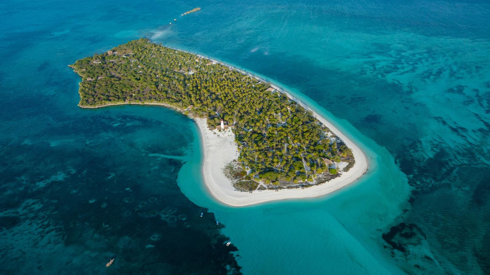 Fanjove Island van bovenaf gezien